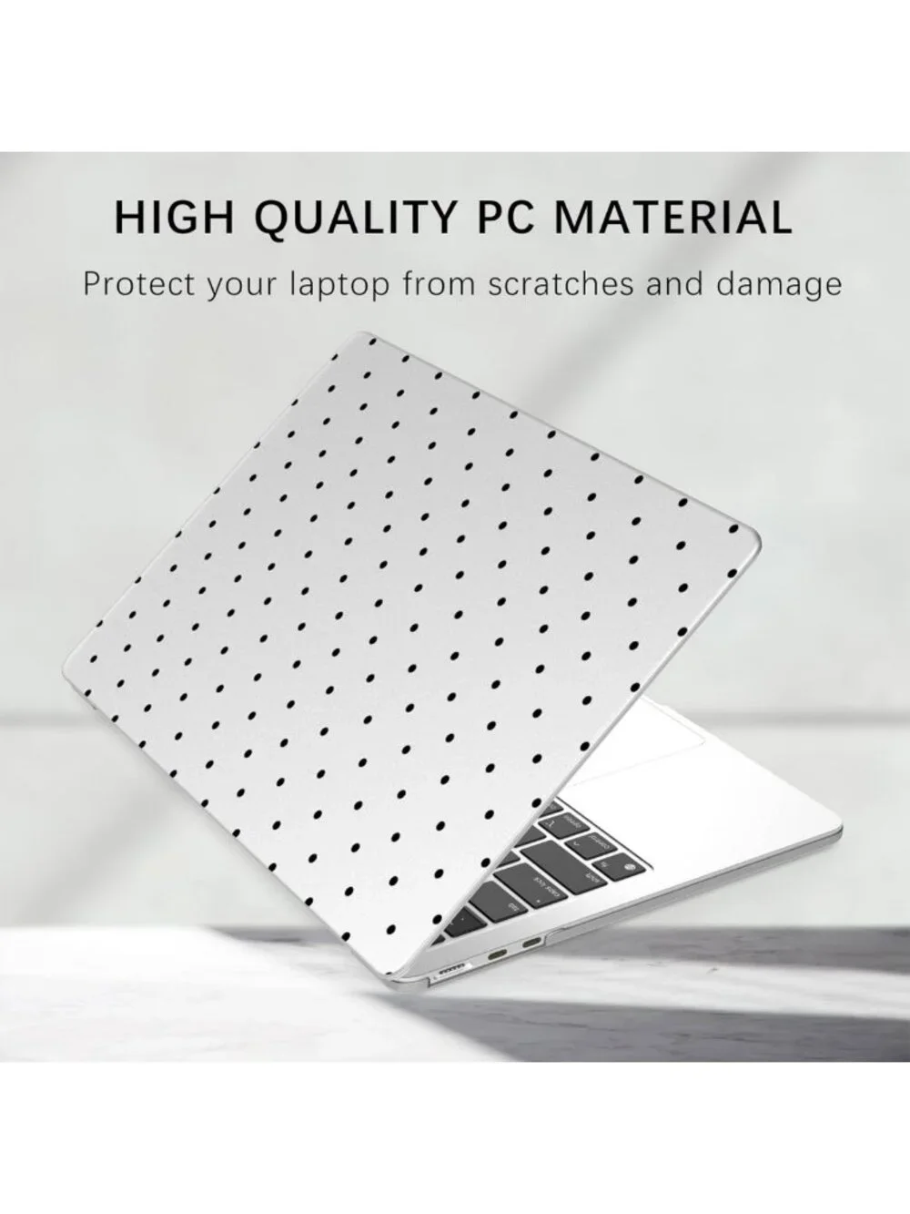 Cute Black Polka Dot Hard Shell Case for MacBook Air 13